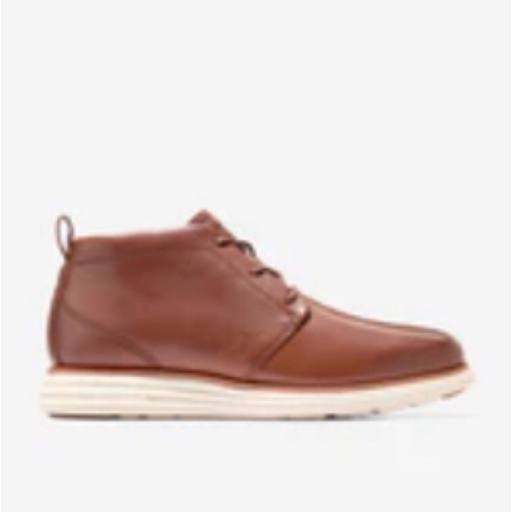 Men's Brown Leather Lace-Up Chukka Boots